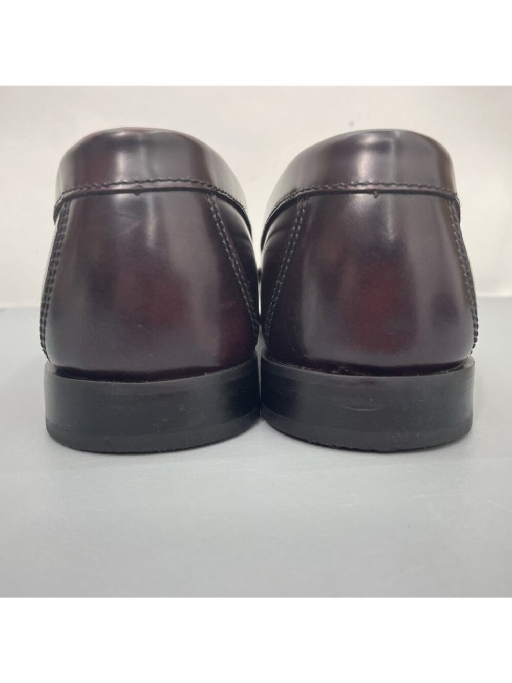 Johnston & Murphy Hayes Penny Loafers Shoes Comfort Leather Burgundy Mens 12 - Picture 8 of 14